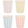 Set of 12 Gingham Cups, Multi - Meri Meri Party Goods | Maisonette | Maisonette