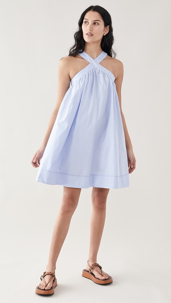 Crossover Strap Oxford Shirting Sundress | Shopbop