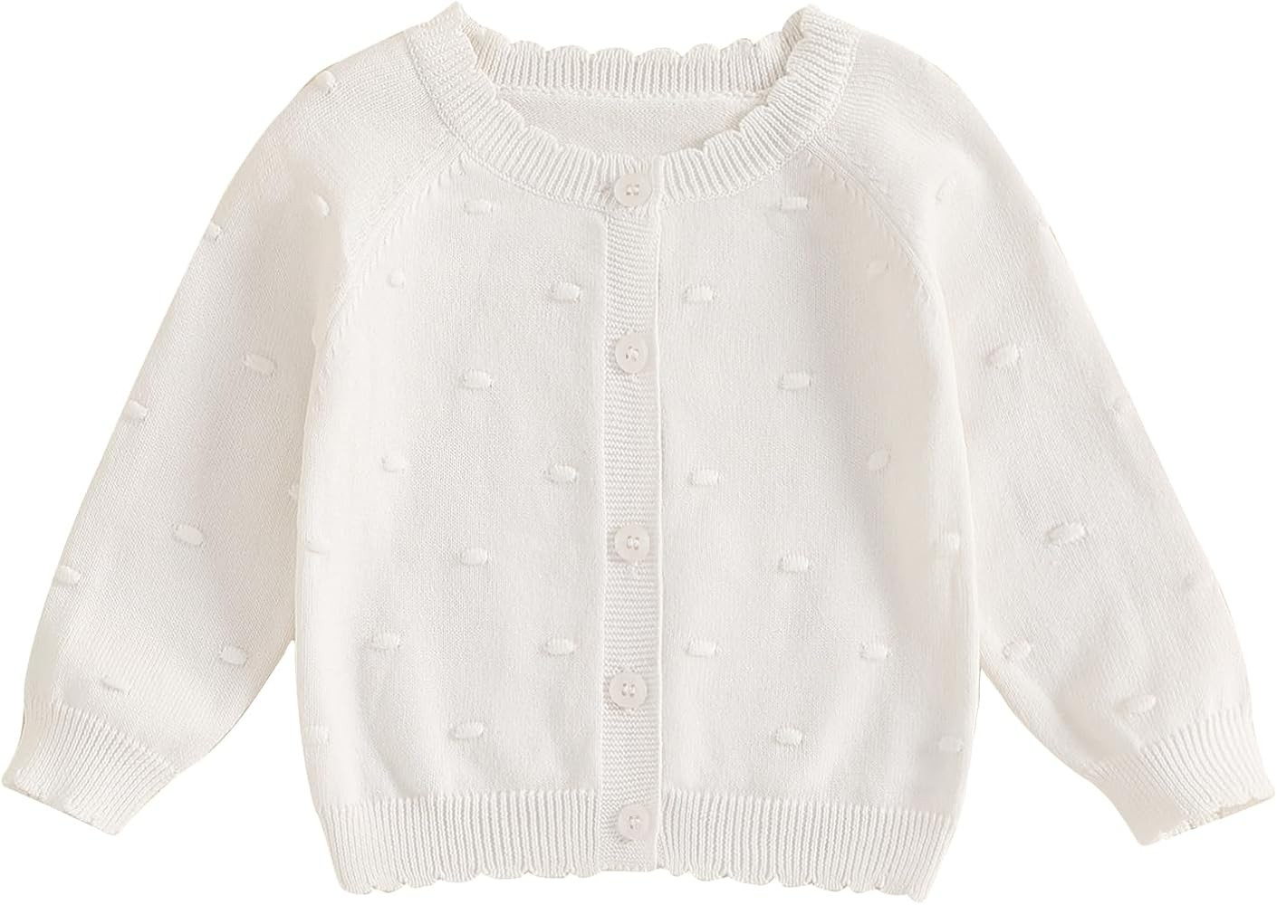 Baby Girl Cardigan Sweater Long Sleeve Button Up Knit Sweatshirt Jacket Toddler Baby Girl Fall Ou... | Amazon (US)