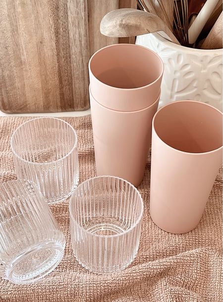 We use these 50 cent tumbler cups from Walmart all the time! Perfect for kids. I love the ribbed acrylic glasses shown here too, but unfortunately they are no longer available. I did find a similar option that’s just as cute! #walmartkitchen

#LTKhome #LTKFind