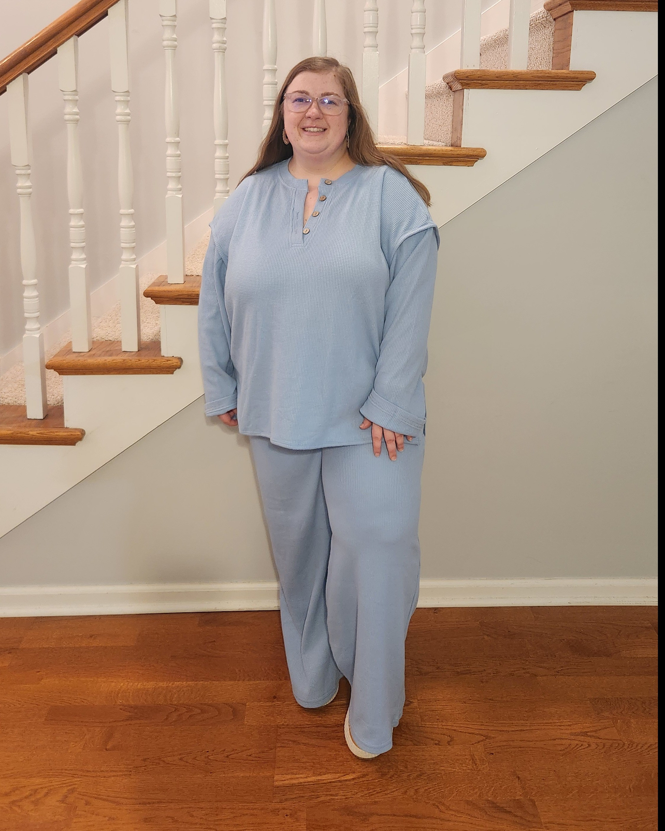 Another 2 piece set from Amazon by the brand Roylamp. On sale for $32.99 and comes in 8 different colors! I am wearing a size XL and the material is a cozy waffle knit material. 

#LTKfindsunder100 #LTKtravel #LTKmidsize