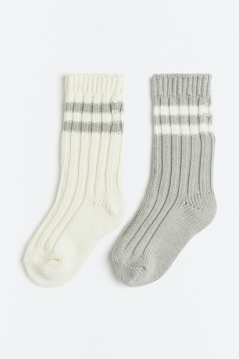 2-pack Knit Socks | H&M (US + CA)