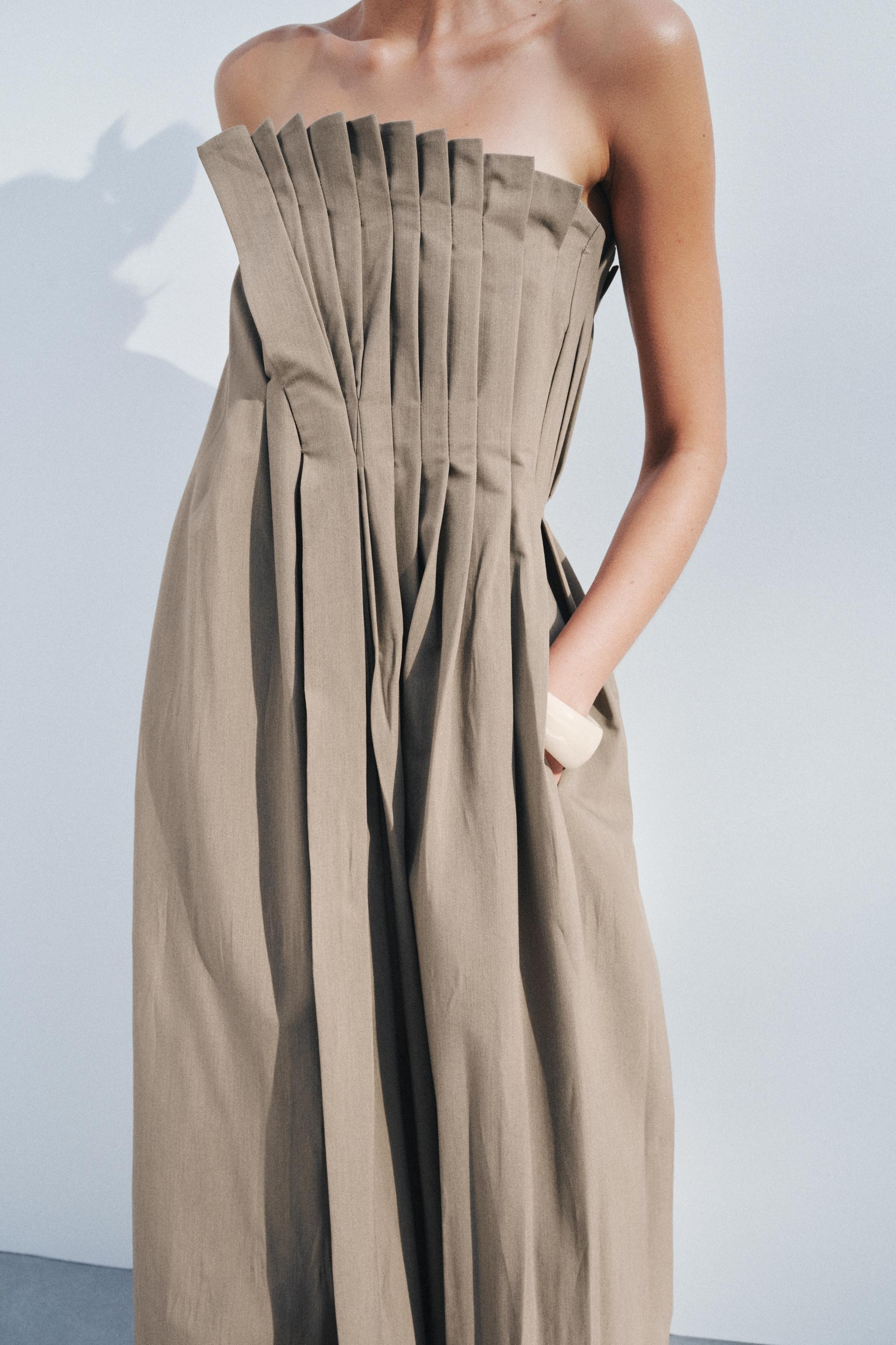 PLEATED WRINKLED DRESS ZW COLLECTION | Zara US
