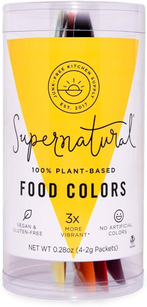 Plant-Based Food Color Variety Pack by Supernatural, Food Dye Powders, 4 Natural Colors, No Artif... | Amazon (US)