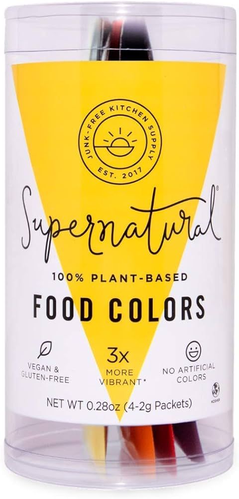 Plant-Based Food Color Variety Pack by Supernatural, Food Dye Powders, 4 Natural Colors, No Artif... | Amazon (US)