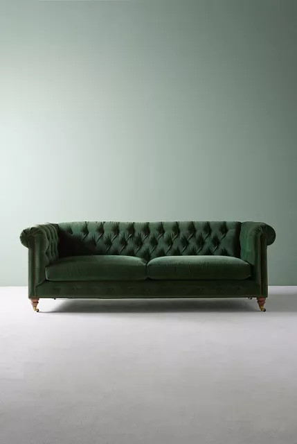 Lyre Chesterfield Two-Cushion Sofa | Anthropologie (US)