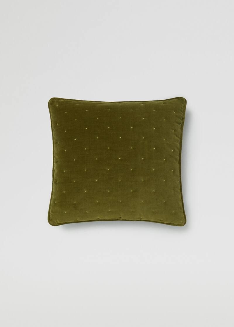 Polka-dot cotton cushion case 1969x1969 in | MANGO (US)