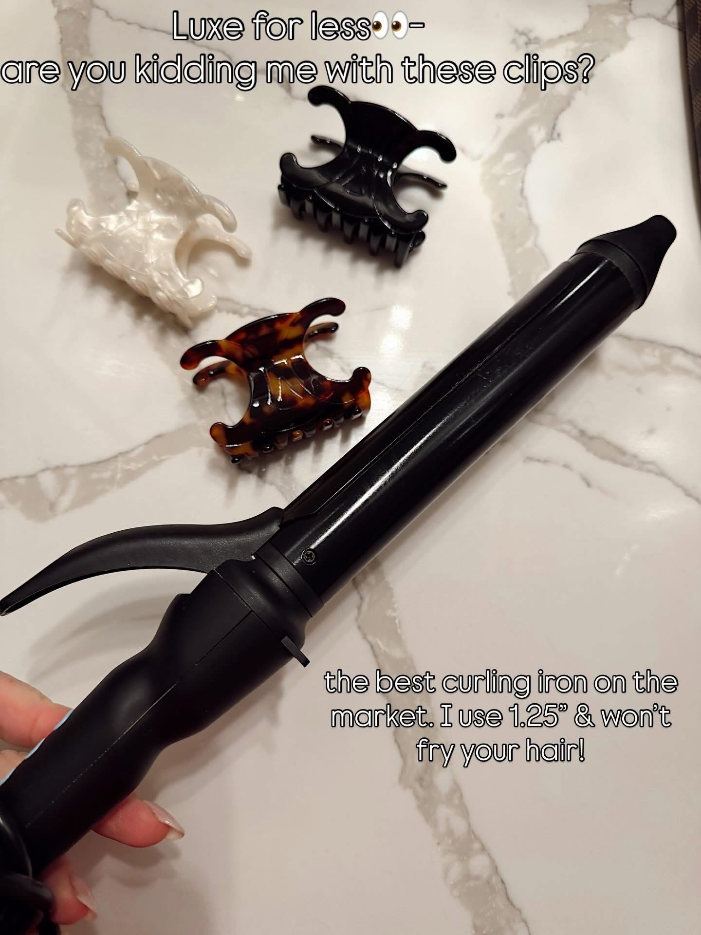 I use the 1.25”. There is no better curling iron! My go to! Clips are a luxe for less! 

Hair. Beauty. 

#LTKgrwm #LTKBeauty