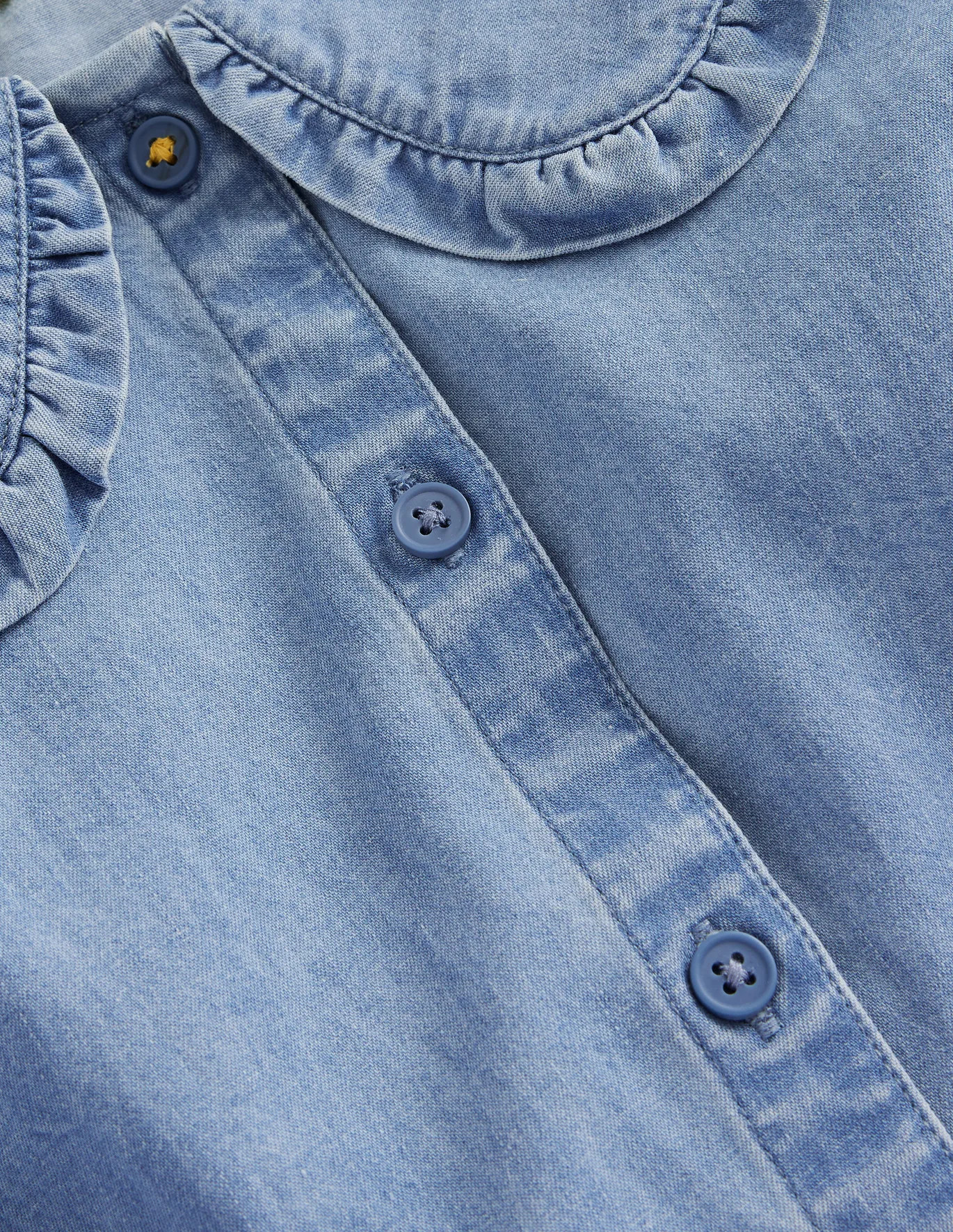 Frilly Collared Blouse - Chambray | Boden US | Boden (US)