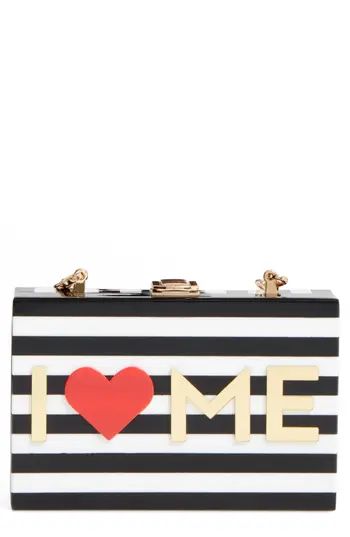 Milly I Heart Me Box Clutch - Black | Nordstrom