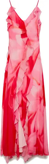 Ruffle Chiffon Maxi Dress | Nordstrom