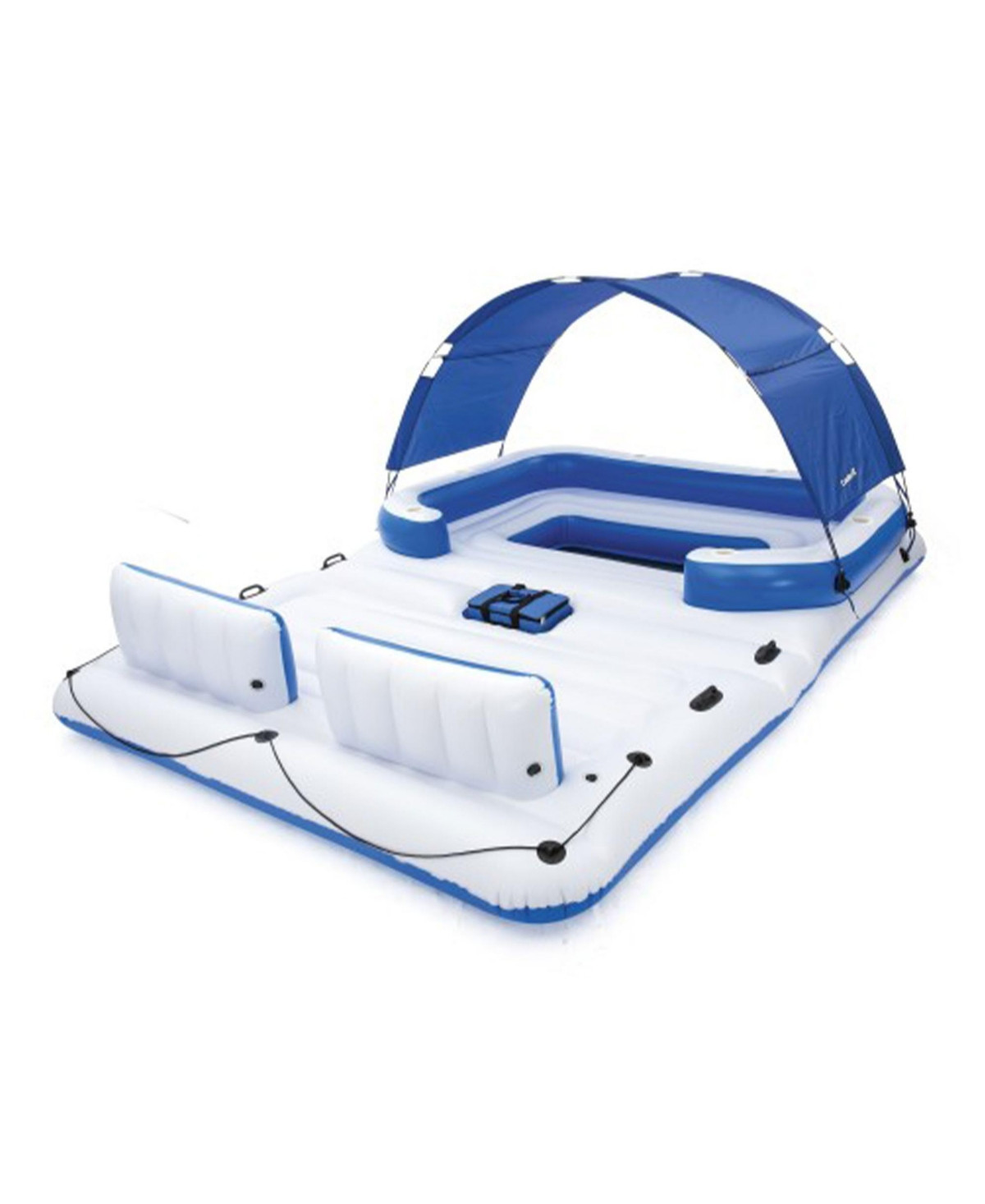 Bestway Hydro-Force Tropical Breeze 6 Person Inflatable Party Island Water Float - White | Macy's