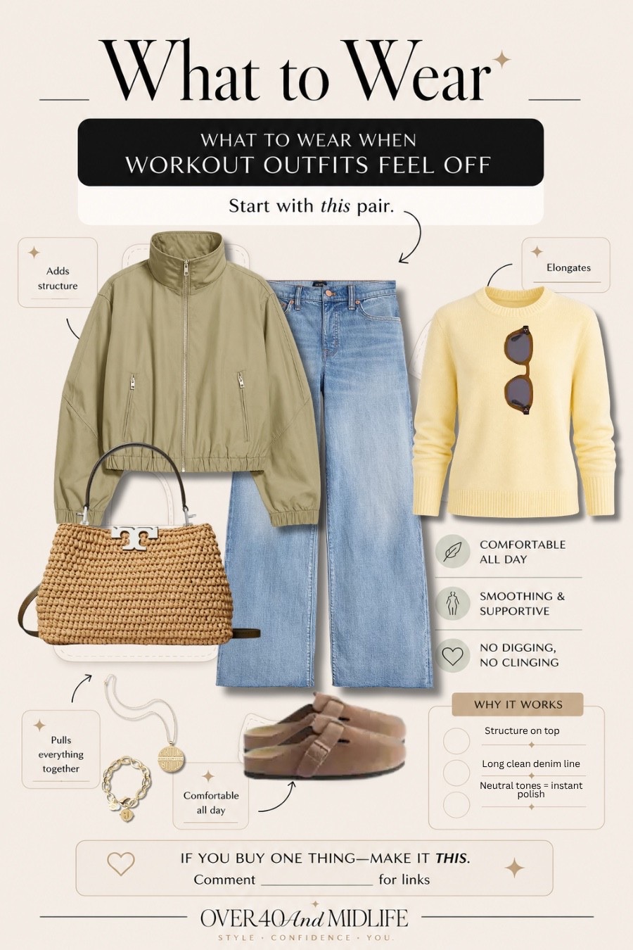 ✨Tap the bell, save and ❤️ for over 40 fashion, midlife style, midsize fashion and luxury looks for less. 

We do not need a whole new wardrobe.  
We just need pieces that work with our bodies instead of against them.  

That’s the difference Outfit Physics makes.  

✔️ Structure where we need lift  
✔️ Fabrics that skim instead of cling  
✔️ Balance that instantly makes outfits feel more polished  
✔️ Comfortable pieces that still feel elevated  

Because it was never our bodies.  
Most clothes just were not designed with real midlife bodies in mind.  

These are the pieces we keep reaching for because they make getting dressed feel easy again.

👑"Helping you look good, feel good!" - Lindsey Denver

#LTKMidsize #LTKPlusSize #LTKOver40