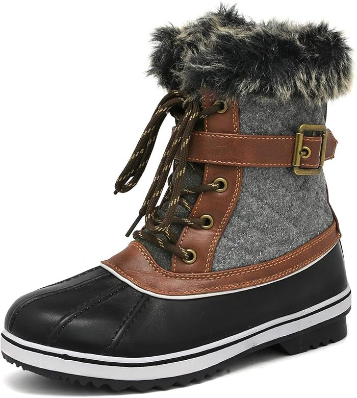 DREAM PAIRS Women's Mid Calf Waterproof Winter Snow Boots | Amazon (US)