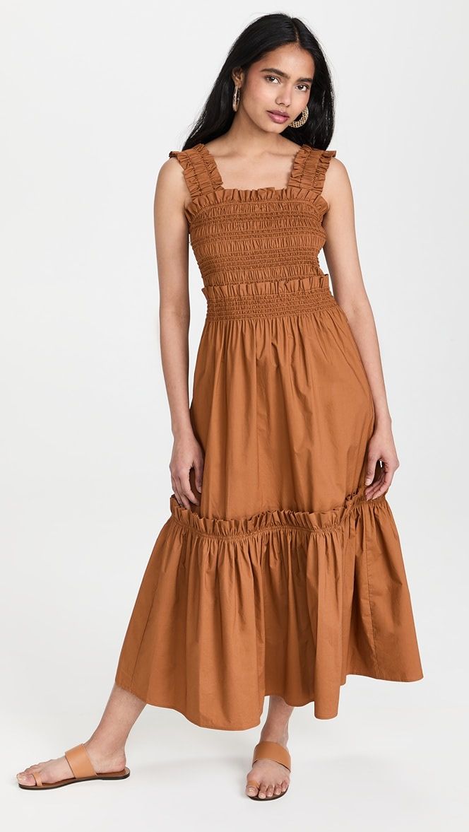 Phoebe Cotton Smocked Slip Dress | Shopbop