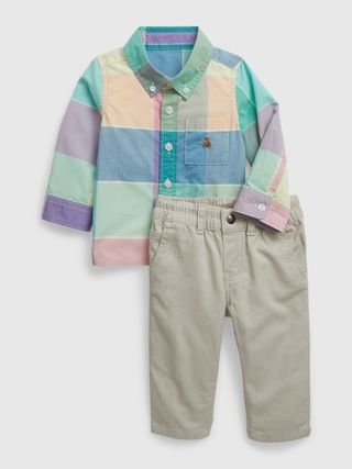 Baby Spring Plaid Two-Piece Outfit Set | Gap (US)