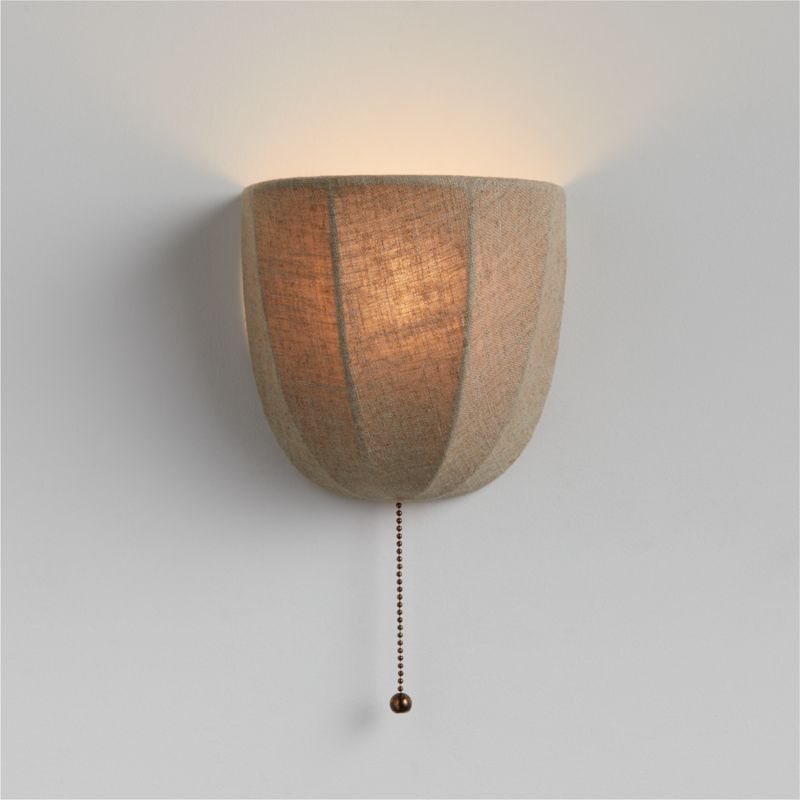 Allegra Wall Sconce with Linen Shade by Jake Arnold + Reviews | Crate & Barrel | Crate & Barrel