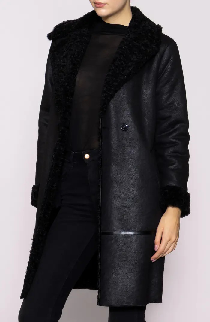 MELLODAY Faux Shearling Lined Faux Leather Coat | Nordstromrack | Nordstrom Rack