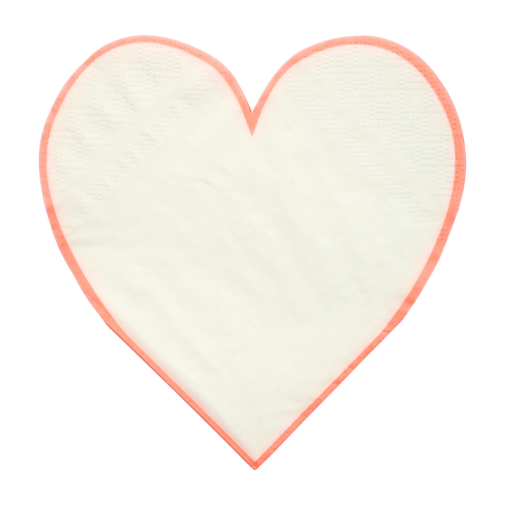 Coral Heart Outline Napkins | Maisonette