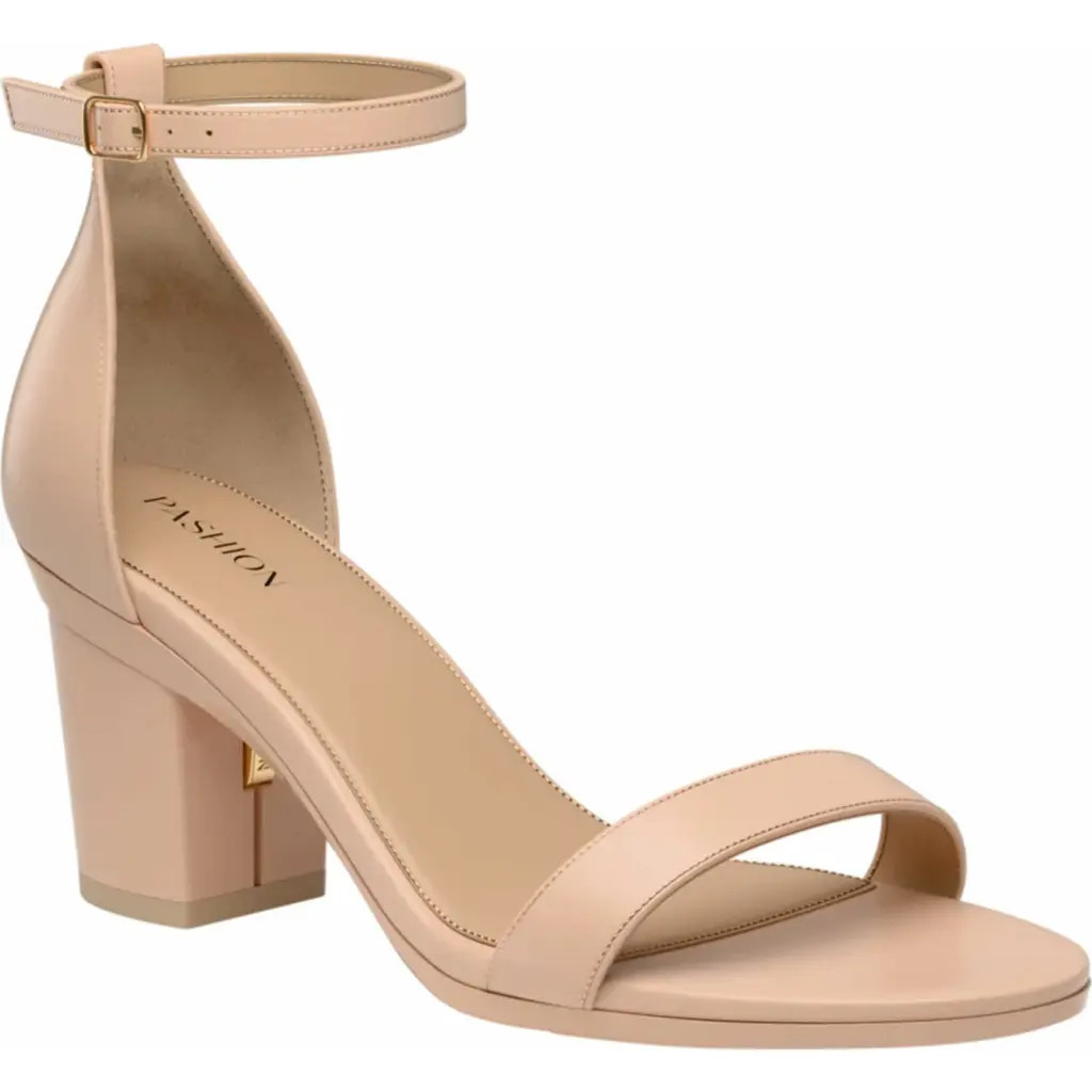 Pashion Footwear The Pashionista 3"" Block Heel in Sand Leather at Nordstrom, Size 9.5 | Nordstrom