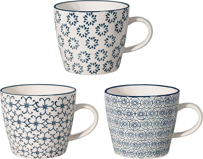 Bloomingville Ceramic Mugs with Handle Kristina - colorful Cups for Coffee Tea Cappucino Dia 3.75... | Amazon (US)