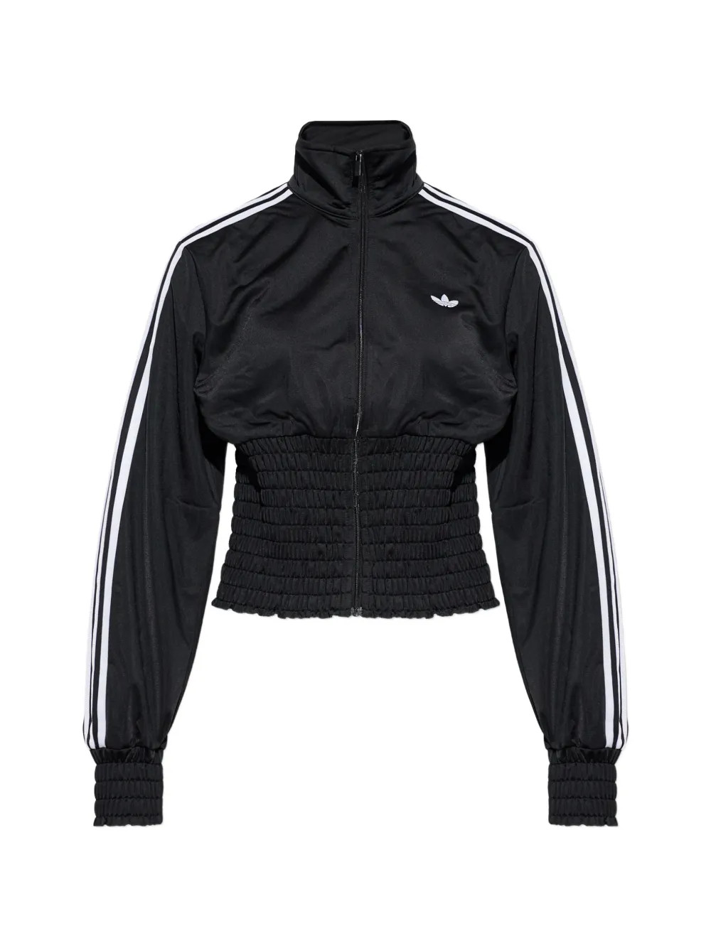 Adidas Firebird Smocked Stripe Jacket | Black | FARFETCH BR | Farfetch (BR)
