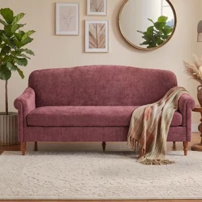 Modern Loveseat Sofa 77.5" 2-seater Couch Upholstered Loveseat with Rolled Arms for Living Room, Reading Corner and Small Spaces | Wayfair North America