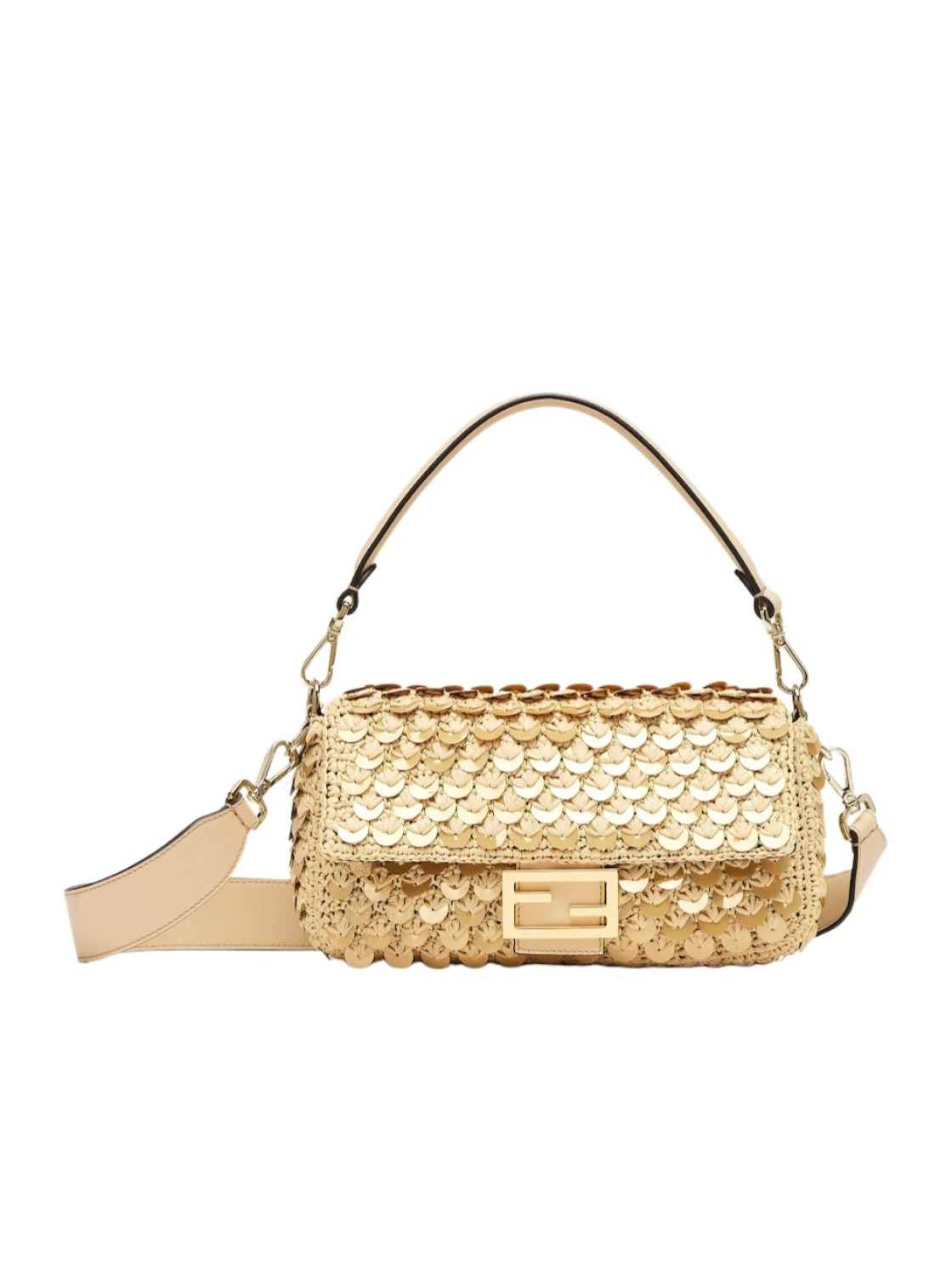 Fendi Sequin Embellished Medium Baguette Bag | Senser US