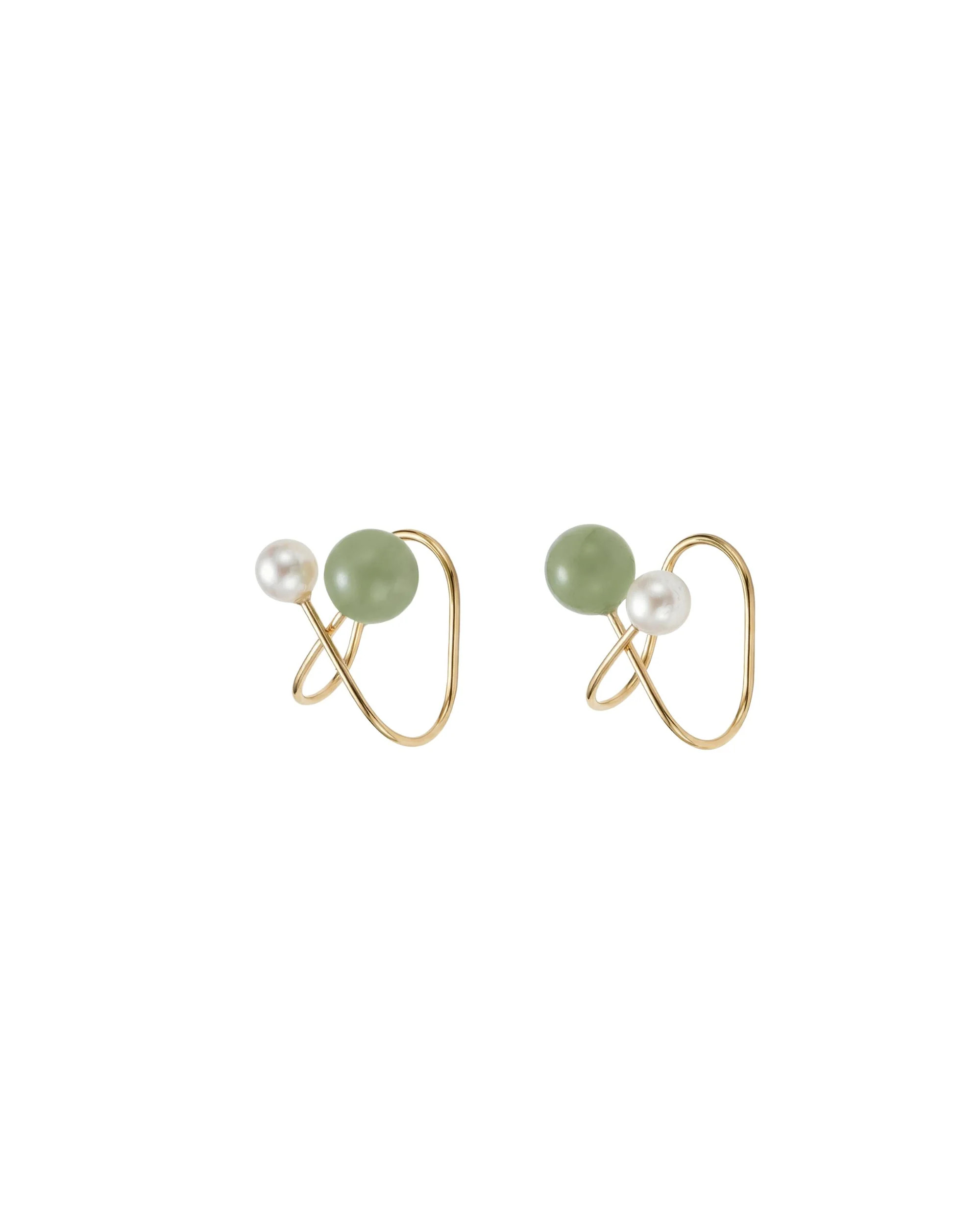 Colette — Jade and Pearl Ear Cuffs | seree | Seree