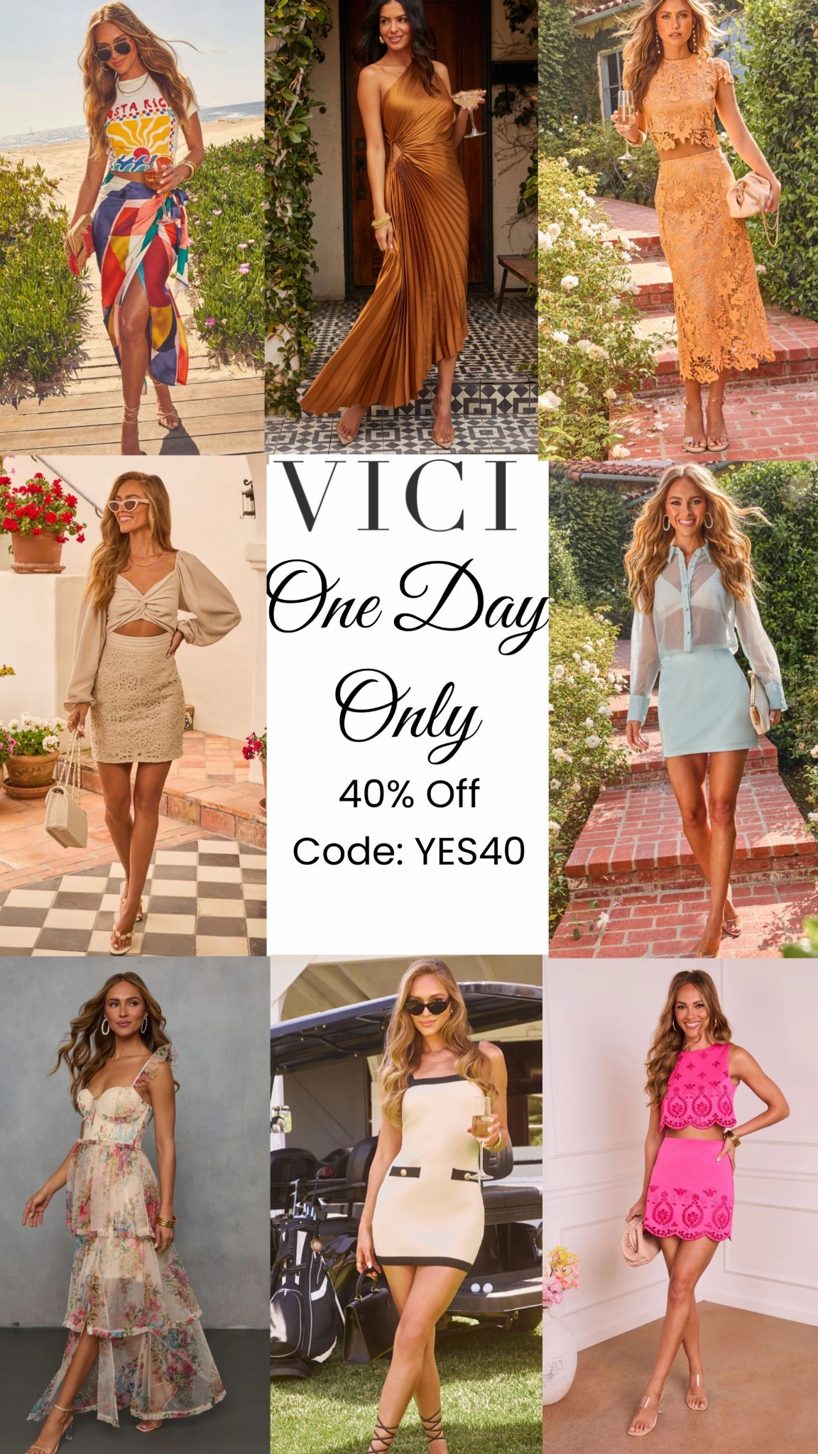 One day only! Get 40% off these beautiful dresses. Perfect for summer and every special event you may have planned ✨ Wedding guest? Cocktail party? Date night? @VICI has everything you’ll need. Use code YES40 

#LTKgrwm #LTKootd #LTKWedding