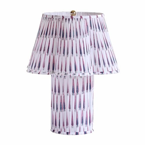 Tov Furniture Corrine Purple and White Streaked Cotton Table Lamp | Amazon (US)