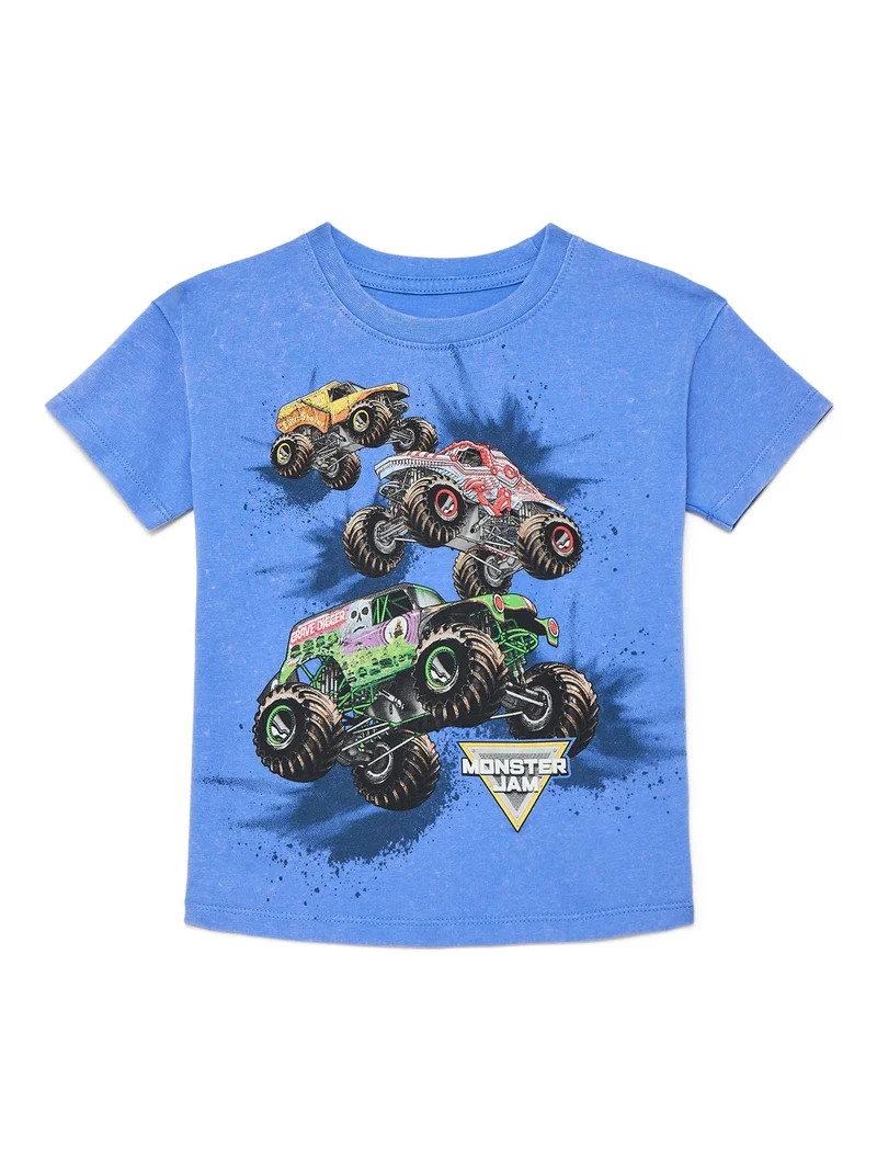 Monster Jam Toddler Graphic Crewneck Tee with Short Sleeves, Sizes 12M-5T | Walmart (US)