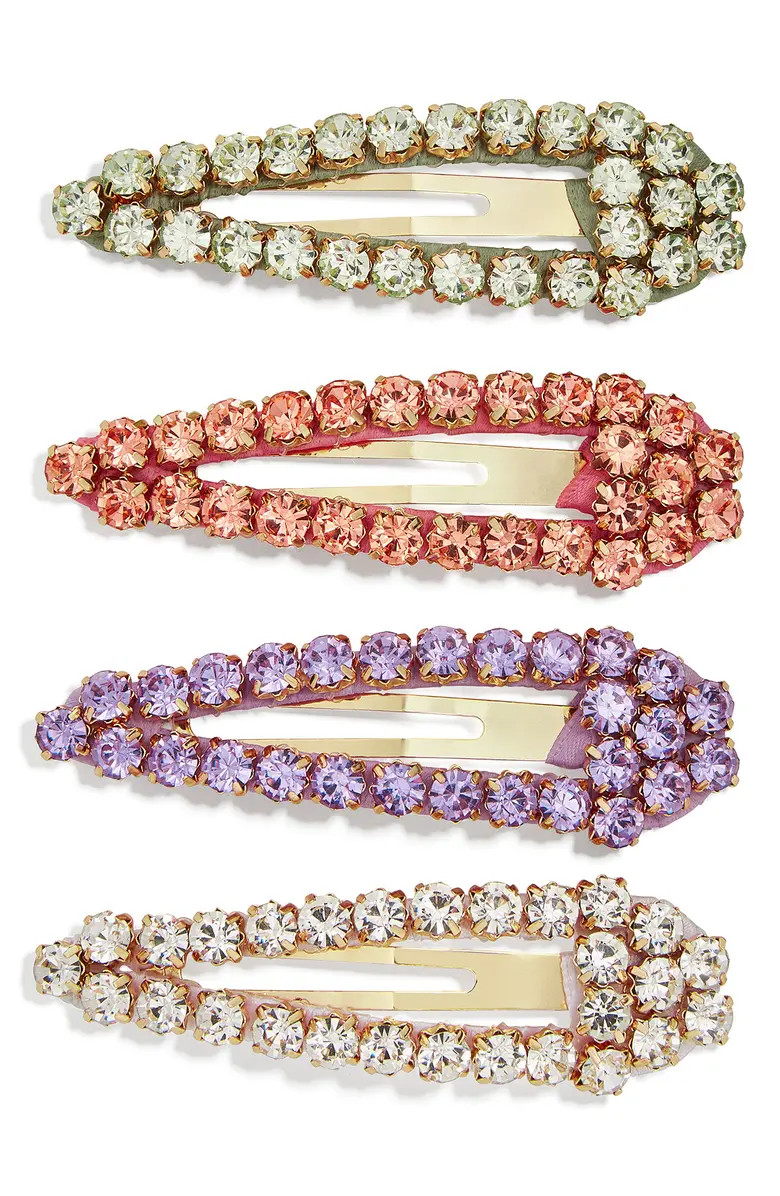4-Pack Crystal Barrettes | Nordstrom