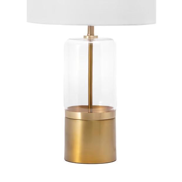 Gold 28-inch Glass Piston Standard Table Lamp | Rugs USA