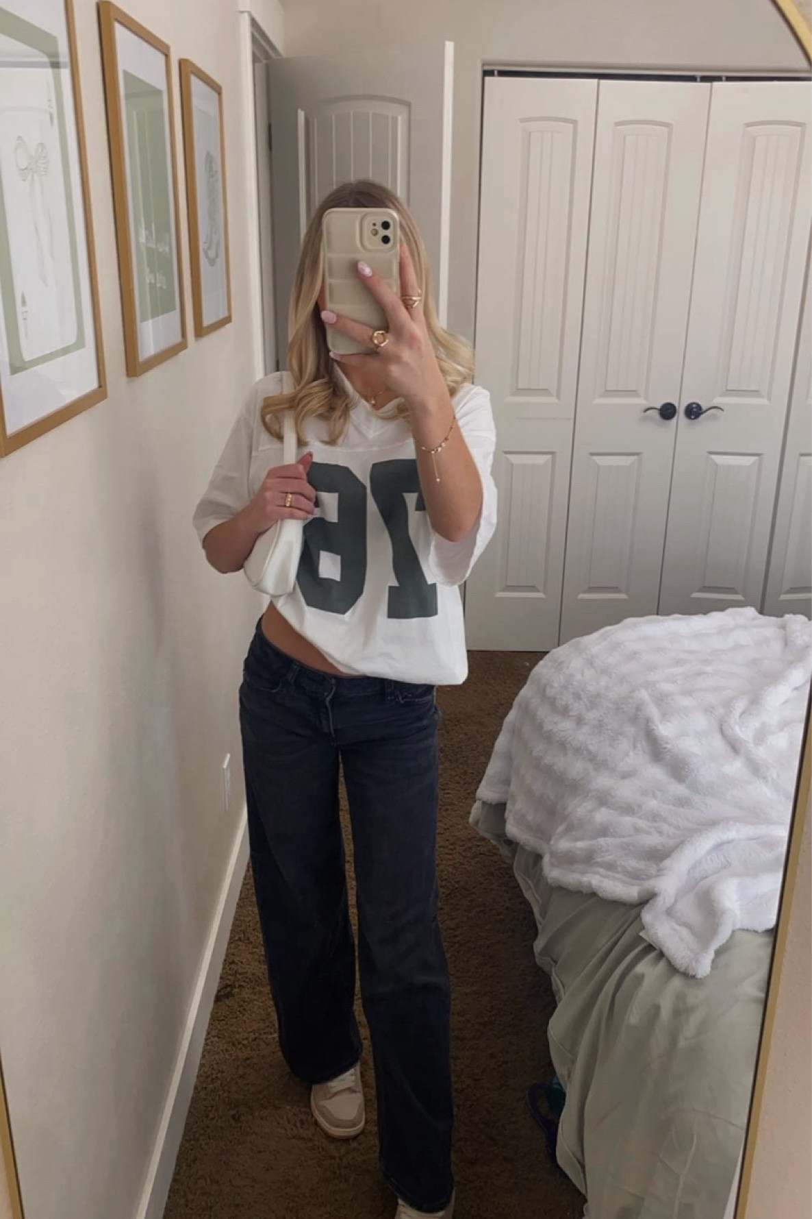 everyday outfit inspo! i’m wearing a size S tshirt, size 000 regular jean, and shoes run a little small! 
everyday outfit inspo, black denim, nike dunks, edikted

#LTKBeauty #LTKStyleTip #LTKPetite