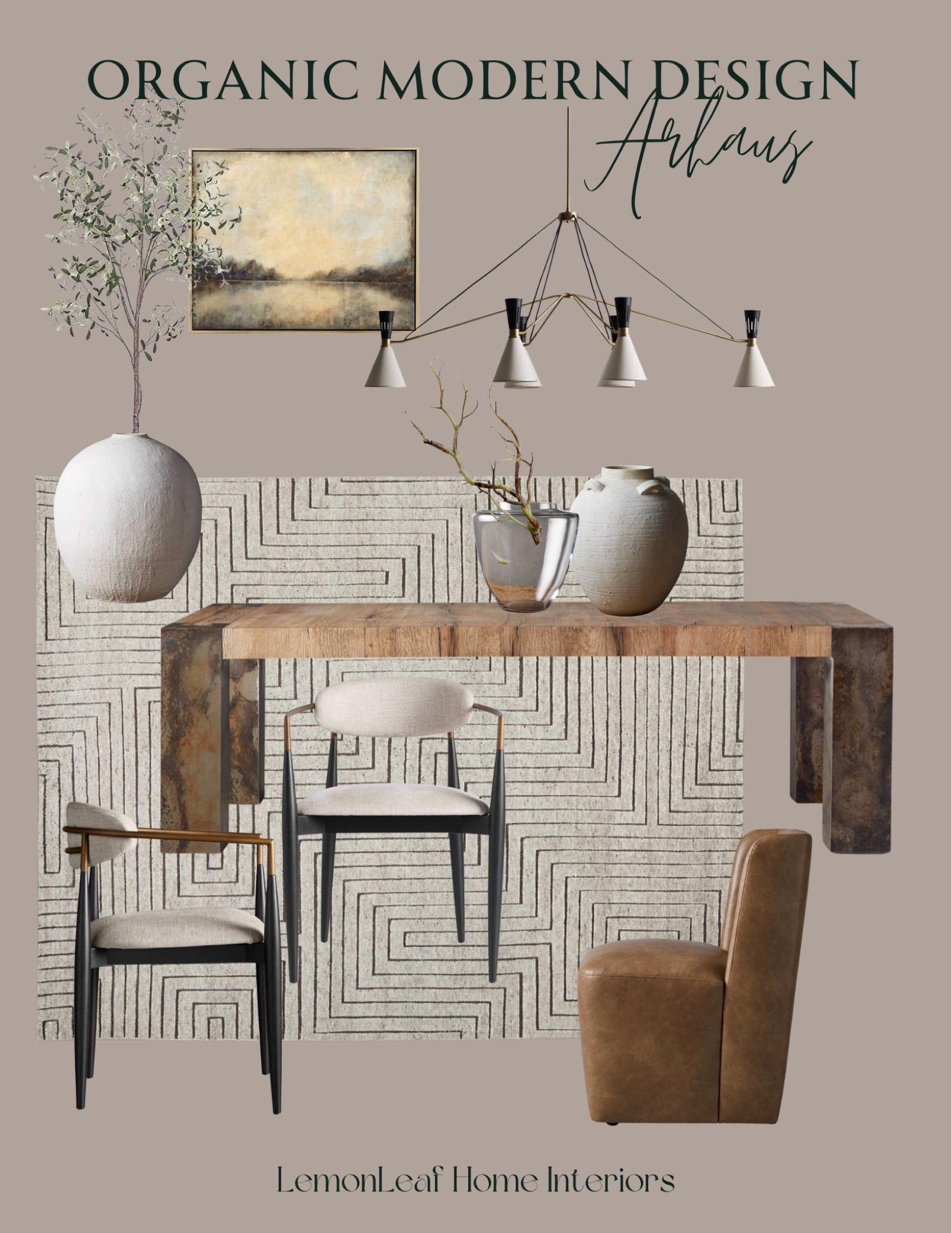 Organic modern design for a dining space with  Arhaus furniture and lighting. 



#LTKstyletip #LTKsalealert #LTKhome