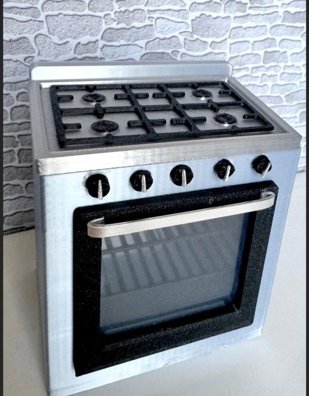 Dollhouse Stove, Stainless Steel, White, or Black Miniature Range - Etsy | Etsy (US)