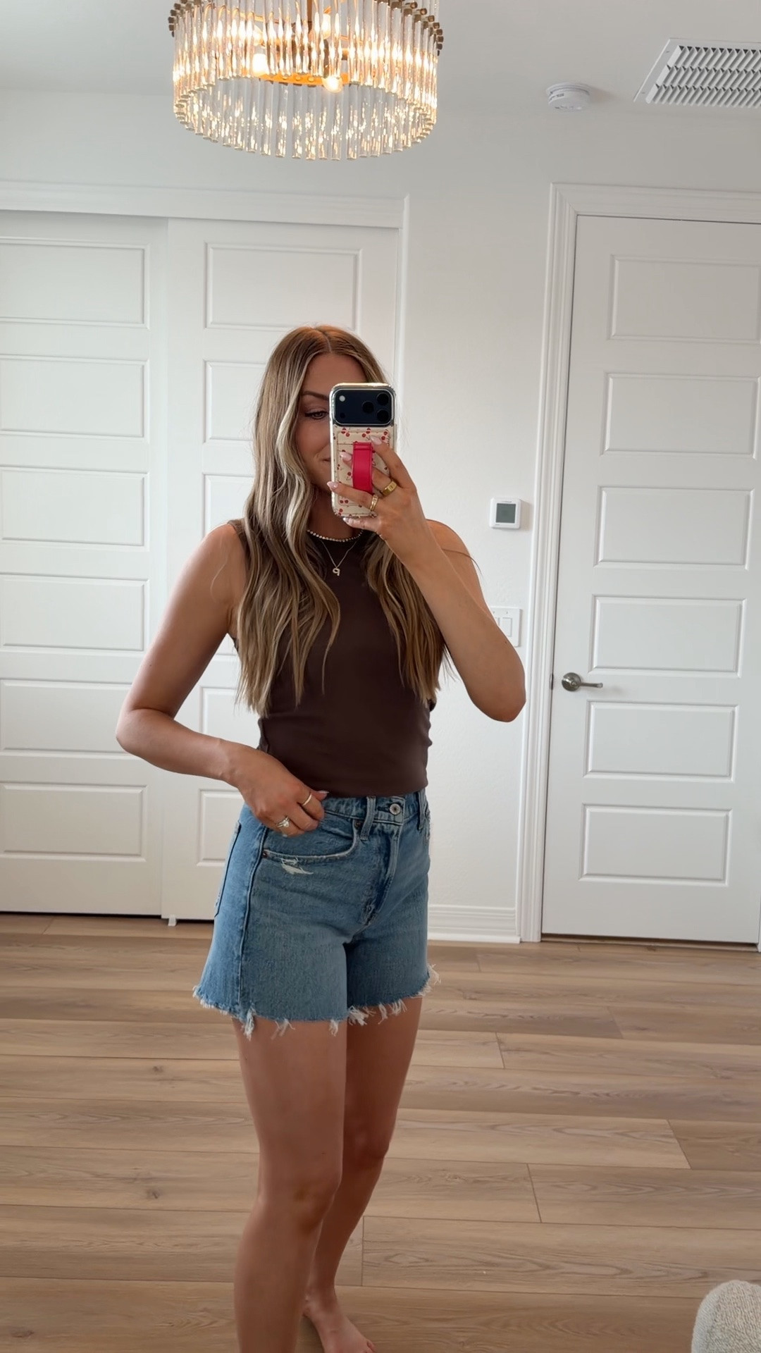 @abercrombie sale!! Use code SHORTSAF Love these high rise dad shorts — wearing a 27! And this bra-free tank is the best! Wearing a small

#LTKootd