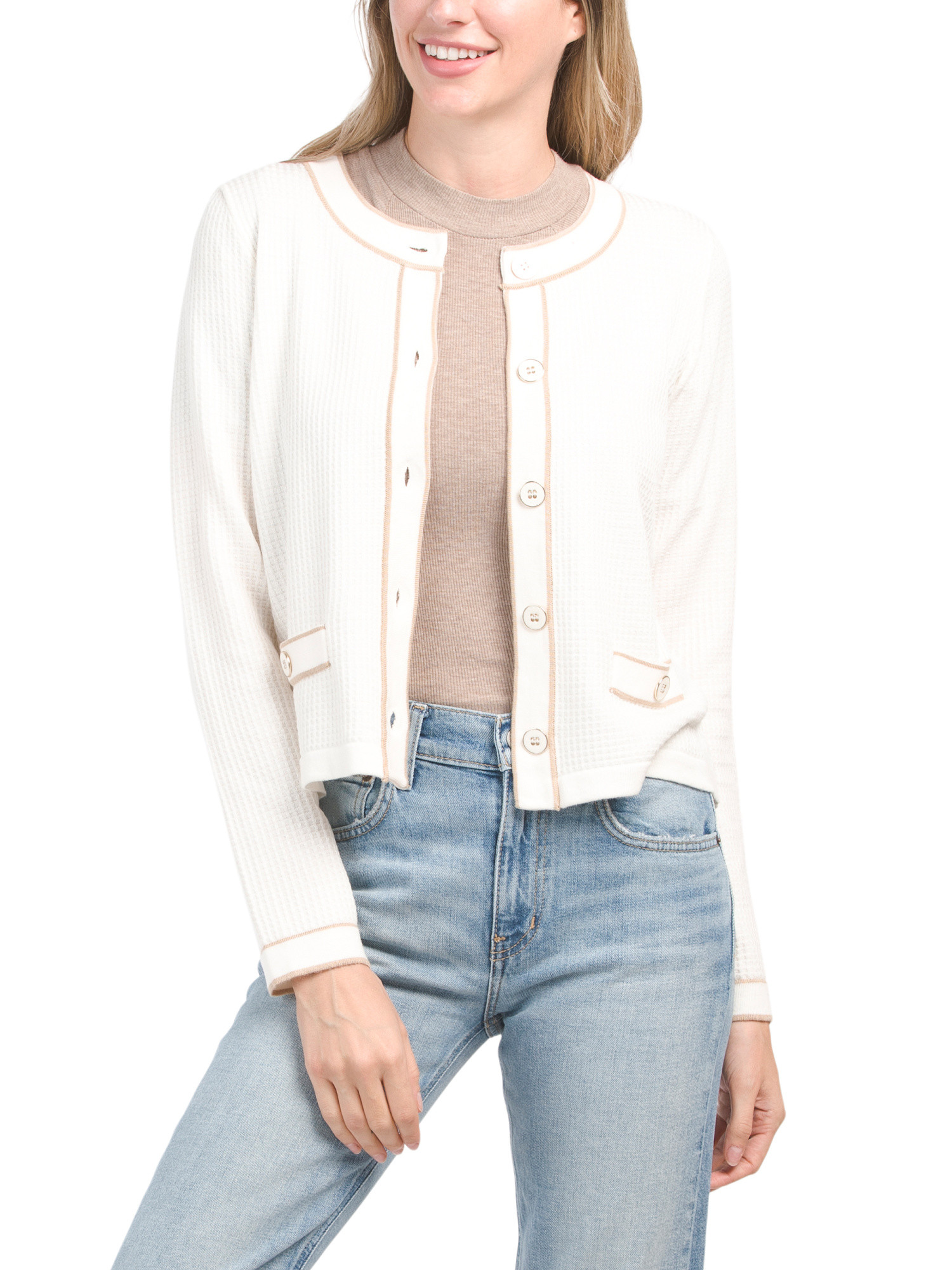 Lady Button Front Cardigan | TJ Maxx