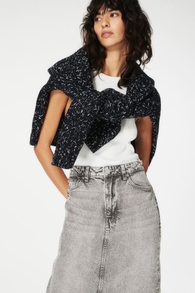 Denim Skirt - Dark gray - Ladies | H&M US | H&M (US + CA)