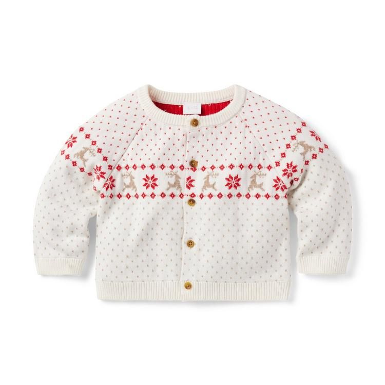 Baby Fair Isle Reindeer Cardigan | Janie and Jack