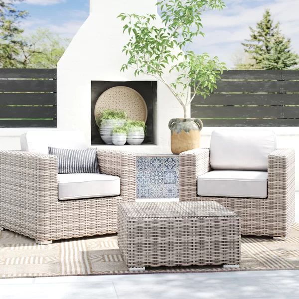 Conner Resin Wicker 2 Person Seating Group | Wayfair North America