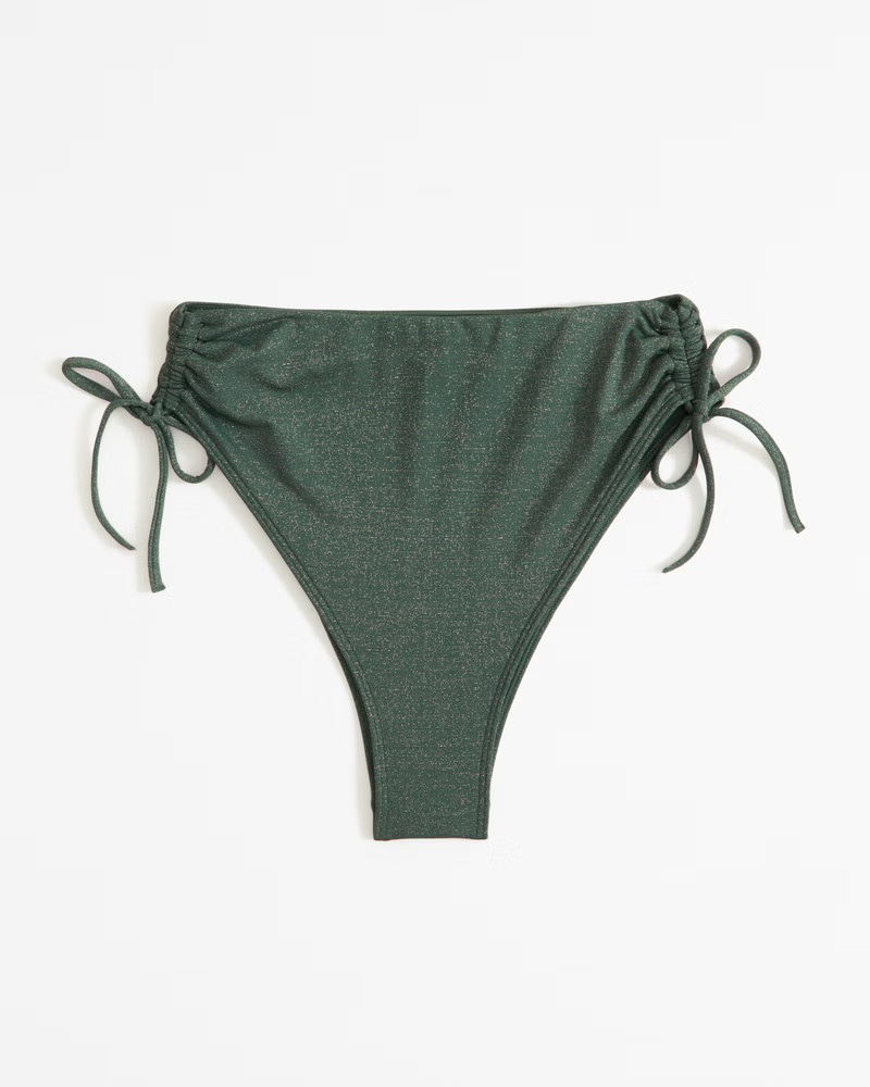 Cinch Tie High-Waist High-Leg Cheeky Bottom | Abercrombie & Fitch (US)