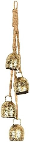 Styleonme Christmas Decoration Bells, Jute Rope Metal Decorative Cow Bells, Christmas Bells for D... | Amazon (US)