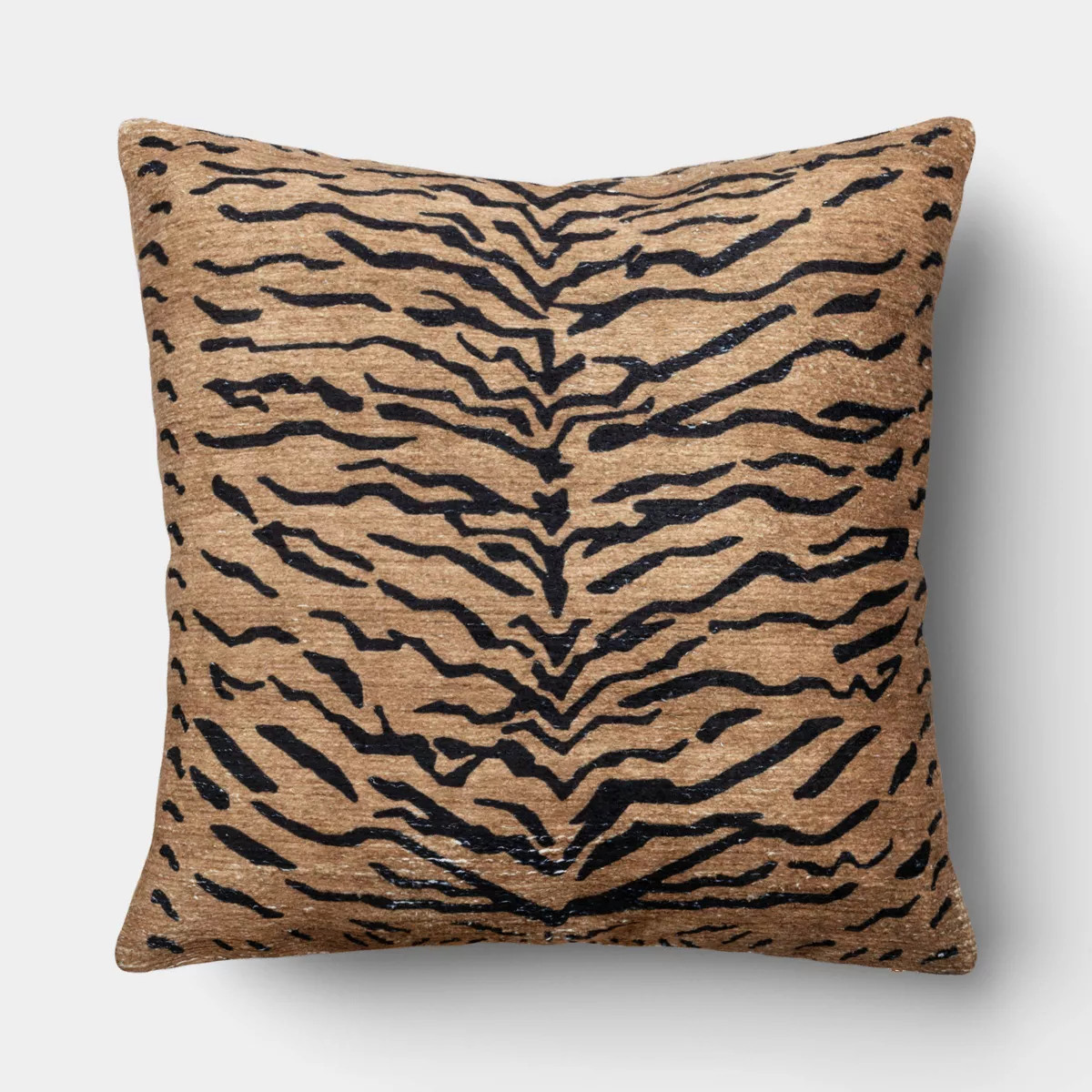 Square Tiger Stripe Pillow brown sugar/black - Threshold™ | Target