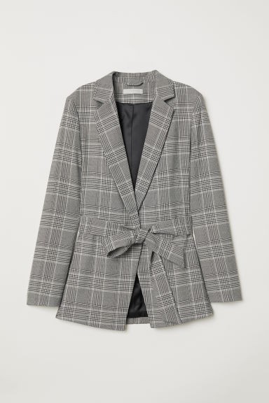H & M - Jacket with Tie Belt - Gray | H&M (US + CA)