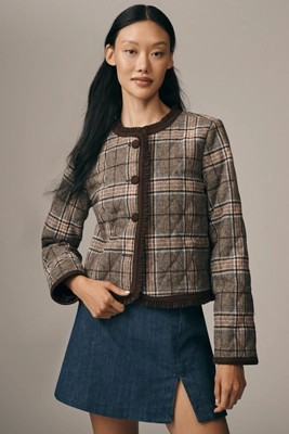 By Anthropologie Quilted Plaid Lady Jacket | Anthropologie (US)