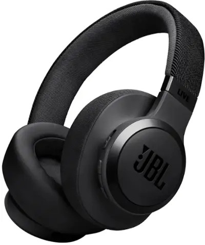JBL - Live 770NC Wireless Over-Ear Headphones with True Adaptive Noise Cancelling - Black | Best Buy U.S.