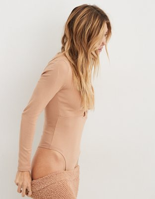 Aerie Long Sleeve Twist Front Bodysuit | Aerie
