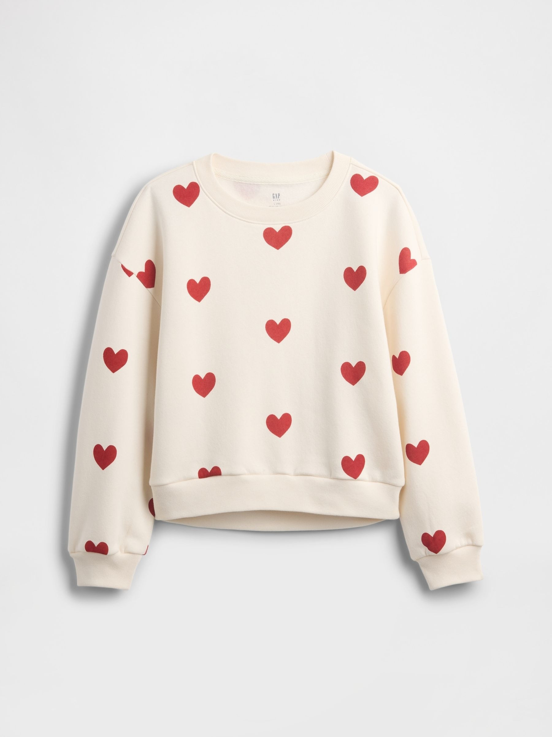 White VintageSoft Heart Print Dolman Sweatshirt | Gap | GAP UK